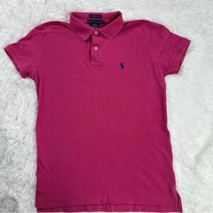 Ralph Lauren Womens’ Pink Polo with Navy Pony